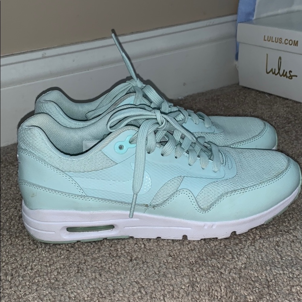 Mint green Nike Air Maxs